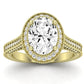 Wallflower Oval Diamond Engagement Ring (Lab Grown Igi Cert) yellowgold