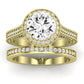 Wallflower Diamond Matching Band Only (does Not Include Engagement Ring) For Ring With Round Center yellowgold