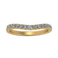 Elowen Curved Trendy Diamond Wedding Ring yellowgold