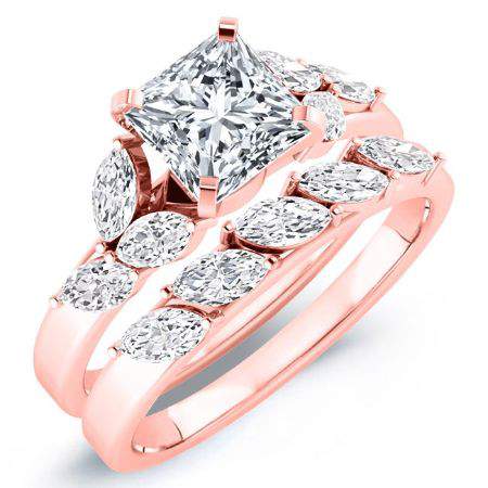 Wisteria Princess Diamond Bridal Set (Lab Grown Igi Cert) rosegold