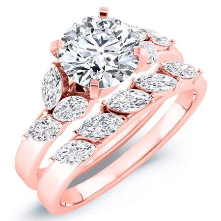 Wisteria Round Diamond Bridal Set (Lab Grown Igi Cert) rosegold