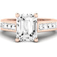 Yarrow Emerald Diamond Engagement Ring (Lab Grown Igi Cert) rosegold