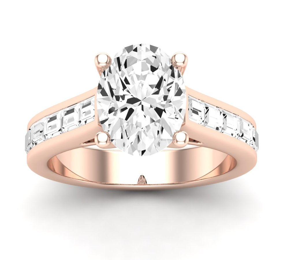 Yarrow Oval Diamond Engagement Ring (Lab Grown Igi Cert) rosegold