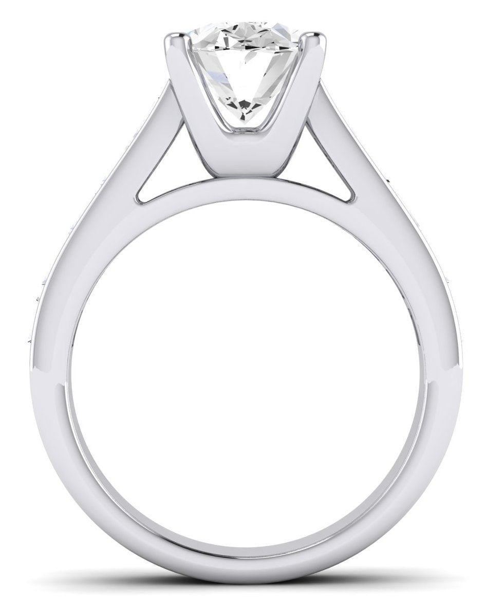 Yarrow Oval Moissanite Engagement Ring whitegold