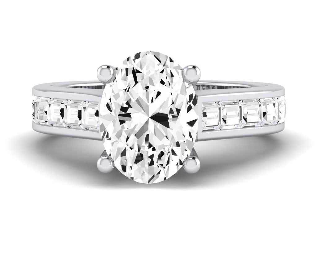 Yarrow Oval Diamond Engagement Ring (Lab Grown Igi Cert) whitegold