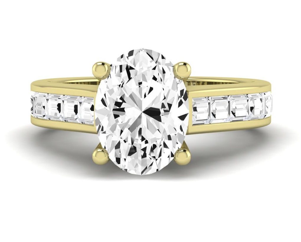 Yarrow Oval Moissanite Engagement Ring yellowgold