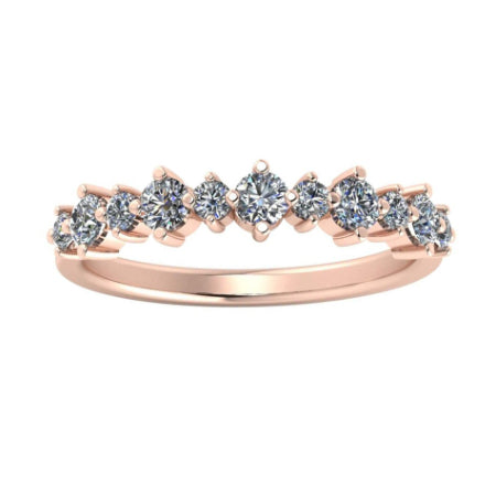 Ellery Round Trendy Moissanite Wedding Ring rosegold