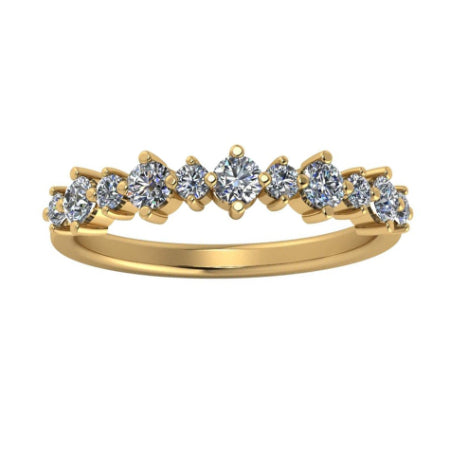 Ellery Round Trendy Diamond Wedding Ring yellowgold
