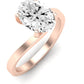 Zinnia Oval Moissanite Engagement Ring rosegold