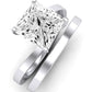 Zinnia Moissanite Matching Band Only ( Engagement Ring Not Included) For Ring With Princess Center whitegold